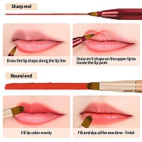 Unaone 2 Pack Lip Brush For Lipstick Retractable Lip Brushes Dualended Makeup Brush For Lipstick Lip Gloss Include Lid