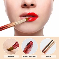 Unaone 2 Pack Lip Brush For Lipstick Retractable Lip Brushes Dualended Makeup Brush For Lipstick Lip Gloss Include Lid