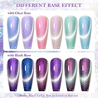 Meet Across Cat Eye Gel Polish Mermaid Glitter Nail Polish Set Soak Off Uv Led Light Magic Gel Nail Polish Kit Manicure Nail Art