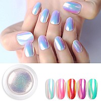 Unicorn Uv Varnish,Magic Mirror Neon Effect Powder Shiny Pearl Nail Glitter Nail Art Decorations