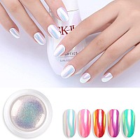 Unicorn Uv Varnish,Magic Mirror Neon Effect Powder Shiny Pearl Nail Glitter Nail Art Decorations