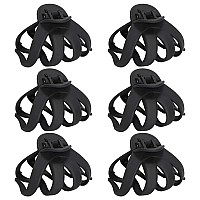 Big Claw Large Hair Claw Clips For Thick And All Hair Types Matte Octopus Jaw Clips With Strong Hold For Women And Girls 6 Pac