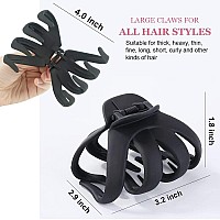 Big Claw Large Hair Claw Clips For Thick And All Hair Types Matte Octopus Jaw Clips With Strong Hold For Women And Girls 6 Pac