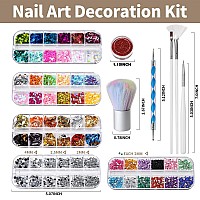 Fandamei Nail Art Brush Kit Nail Design Tools Kit With Nail Art Brushes Nail Dotting Toolsfine Glitternail Butterfly Nail G