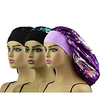 Silk Bonnet For Sleeping Women Long Hair Bonnet Satin Bonnet Hat Extra Large Sleep Cap For Braids Xl Shower Silk Night Cap