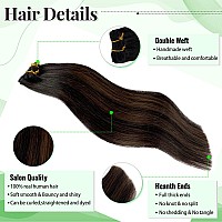 Seamless Clip In Hair Extensions Ombre Natural Black To Chestnut Brown Hair Extensions Clip In Human Hair Soft Natural Remy Hum