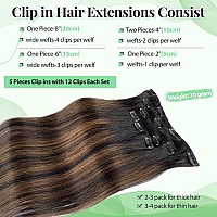 Seamless Clip In Hair Extensions Ombre Natural Black To Chestnut Brown Hair Extensions Clip In Human Hair Soft Natural Remy Hum