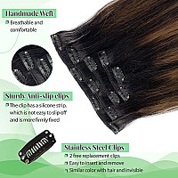 Seamless Clip In Hair Extensions Ombre Natural Black To Chestnut Brown Hair Extensions Clip In Human Hair Soft Natural Remy Hum