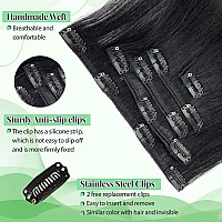 Clip In Human Hair Extensions Jet Black Remy Hair Extensions Clip In Human Hair 100 Real Human Hair Extensions Clip Ins 18 Inc