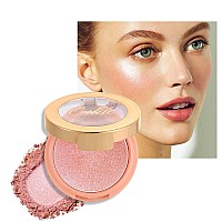 Oulac Lumious Blush Makeup 2 In 1 Powdery Blush Highlighter Shimmer Metallic Glow Shape Highlight Face Crueltyfree Hi