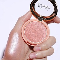 Oulac Lumious Blush Makeup 2 In 1 Powdery Blush Highlighter Shimmer Metallic Glow Shape Highlight Face Crueltyfree Hi