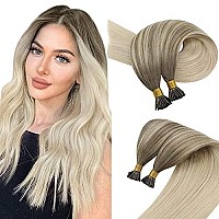 Sunny I Tip Hair Extensions Human Hair Balayage Light Brown Ombre Platinum Blonde I Tip Hair Extensions Balayage Itip Human Hair