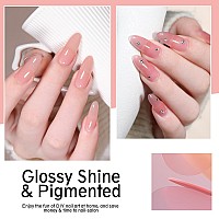 Larvall Beautpal Jelly Gel Nail Polish Set Nude Gel Polish Kit Milky Nude Sheer Pink Soak Off Uv Translucent Nail Polish Gel 10P