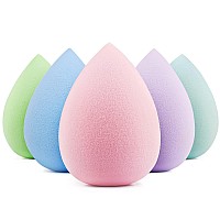 Beakey 5 Pcs Makeup Sponge Set Latexfree Makeup Sponges For Foundation Multicolored Boun Boun Sponges Flawless For Liquid