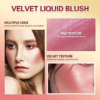 Velvet Liquid Blush Liquid Blush For Cheeks Cream Blush For Cheeks Blush Liquid Makeup Soft Pinch Liquid Blush Natural Long