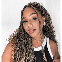 Forevery Faux Locs Crochet Hair 14 Inch Goddess Locs Crochet Hair 6 Packs Prelooped Crochet Hair For Black Women Crochet Boho Lo