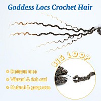 Forevery Faux Locs Crochet Hair 14 Inch Goddess Locs Crochet Hair 6 Packs Prelooped Crochet Hair For Black Women Crochet Boho Lo