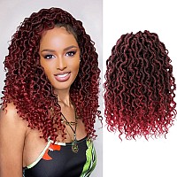 Forevery Goddess Locs Crochet Hair 14 Inch Faux Locs Crochet Hair 6Packs Prelooped Crochet Hair For Black Women Burgundy Boho L