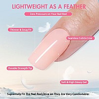 Sky Blue Press On Nails Short Square Kxamelie Natural Short Gel Nails Glue On Acrylic Nails Press Ons Featured Protective Coat