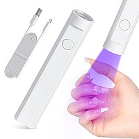 Mlogiroa Mini Uv Nail Lamp For Gel Nails Handheld Uv Light For Nails Portable Led Nail Lamp 3W Nail Dryer For Curing Gel Polish