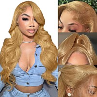 Azkiu Honey Blonde Lace Front Wig Human Hair 13X4 Blonde Lace Front Human Hair Wig For Women Honey Blonde Wigs Human Hair Hd Lac