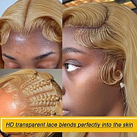 Azkiu Honey Blonde Lace Front Wig Human Hair 13X4 Blonde Lace Front Human Hair Wig For Women Honey Blonde Wigs Human Hair Hd Lac