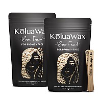 Koluawax Hard Wax Beads For Hair Removal Coarse Hair Formula Face Brazilian Underarms Back Chest Bikini Waxing Coconut