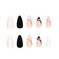 24 Pcs Coffin Press On Nails Long Sunjasmine Fake Nails Glue On Nails Glossy False Nails With Glue Acrylic Nails For Women An