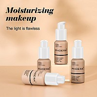 Bestland Phoera Foundation Full Coverage Liquid Foundation Cream Longlasting Lightweight Concealer Oilfree Formula Natur