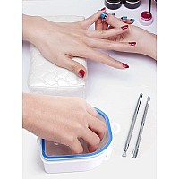 Nail Soaking Bowl Soak Off Gel Polish Dip Powder Remover Manicure Bowl With Triangle Cuticle Peeler And Stainless Steel Cuticle