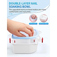 Nail Soaking Bowl Soak Off Gel Polish Dip Powder Remover Manicure Bowl With Triangle Cuticle Peeler And Stainless Steel Cuticle