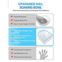 Nail Soaking Bowl Soak Off Gel Polish Dip Powder Remover Manicure Bowl With Triangle Cuticle Peeler And Stainless Steel Cuticle