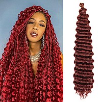 Deep Twist Crochet Hair 22 Inch Braiding Hair For Beauty Synthetic Braids Hair Extension 22 Inch 350 5 Packs