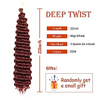 Deep Twist Crochet Hair 22 Inch Braiding Hair For Beauty Synthetic Braids Hair Extension 22 Inch 350 5 Packs