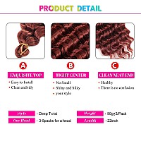 Deep Twist Crochet Hair 22 Inch Braiding Hair For Beauty Synthetic Braids Hair Extension 22 Inch 350 5 Packs