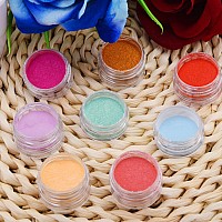 Duufin 36 Colors Nail Pigment Powder Colorful Luminous Powder Iridescent Glitter Pearlescent Highgloss Halo Powder Pigments For