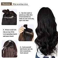 Clip In Hair Extensions 16 Inch 7 Pcs Chocolate Brown Hair Extension Synthetic Fiber For Women Natural Wavy Extensions Synthet