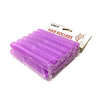 Mini Small Hair Rollers Self Grip Vented Pro Salon Hairdressing Curlers Purple 24Pc