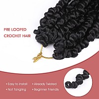 Wignee 9 Packs 108 Strands Passion Twist Hair 10 Inches Pre Looped Passion Twist Crochet Hair For Black Women Natural Black Locs