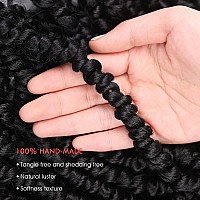 Wignee 9 Packs 108 Strands Passion Twist Hair 10 Inches Pre Looped Passion Twist Crochet Hair For Black Women Natural Black Locs