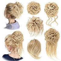 Hslhdi Messy Hair Bun Hair Piece For Women Short Bun Tousled Synthetic Elastic Scrunchies Hairpiece For Women Girls 15Pcs 27