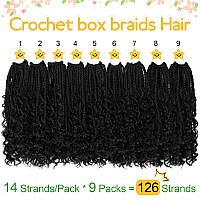 Fulcrum Goddess Box Braids Crochet Hair 12 Inch 9 Packs Box Braids Crochet Hair For Women Crochet Braids With Curly Ends 12In