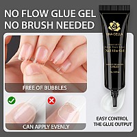 Una Gella Coffin Short Nail Tips With Glue Curing Needed Soft Gel Coffin X Nails Tips With Glue Kit Short Square 120Pcs For Home