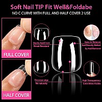 Una Gella Extra Short Square Nail Tips Xs Short Square Gel X Nails Tips 216Pcs Extra Short Press On Nails Full Cover Nail Tips 1