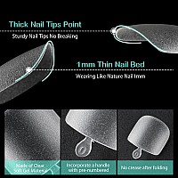 Una Gella Toe Nail Tips 312Pcs Short Square False Soft Gel Full Cover Toenail Tips Matte Press On Fake Toenails 12 Sizes Presha