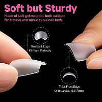 Una Gella Extra Short Coffin Nail Tips 360 Pcs Soft Gel Nail Tips 15 Sizes Preshaped Full Cover Press On Acrylic False Nail