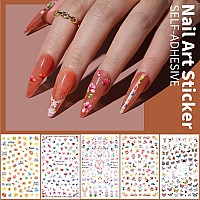 Fandamei Nail Art Kit Nail Art Brushes Set Nail Art Dotting Tools Nail Stickers Butterfly Nail Art Sequins Nail Foils Nail