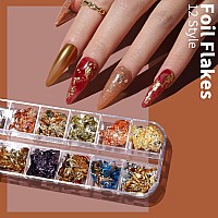 Fandamei Nail Art Kit Nail Art Brushes Set Nail Art Dotting Tools Nail Stickers Butterfly Nail Art Sequins Nail Foils Nail