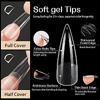 Una Gella Stiletto Xxl Nail Tips No Need File Extra Long Stiletto Nails Full Cover 120Pcs Long Stiletto Gel X Nail Tips Prebuff