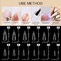 Una Gella Stiletto Xxl Nail Tips No Need File Extra Long Stiletto Nails Full Cover 120Pcs Long Stiletto Gel X Nail Tips Prebuff